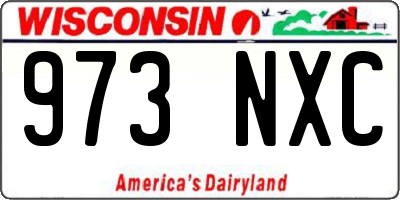 WI license plate 973NXC