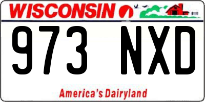 WI license plate 973NXD