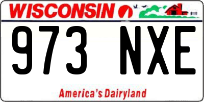 WI license plate 973NXE
