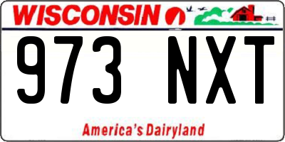 WI license plate 973NXT