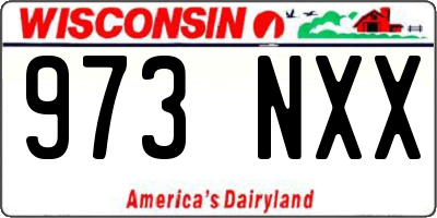 WI license plate 973NXX