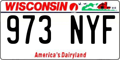 WI license plate 973NYF