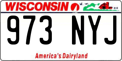 WI license plate 973NYJ