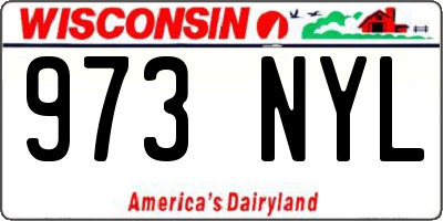 WI license plate 973NYL