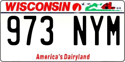 WI license plate 973NYM