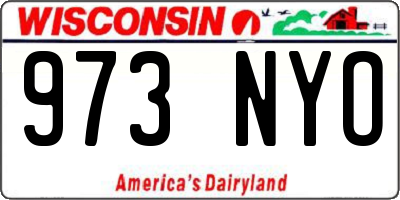 WI license plate 973NYO