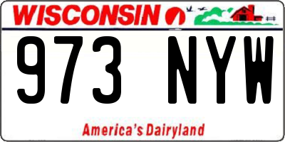WI license plate 973NYW