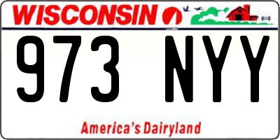 WI license plate 973NYY