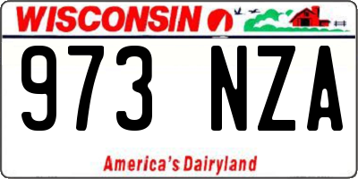WI license plate 973NZA