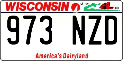 WI license plate 973NZD