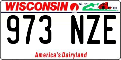 WI license plate 973NZE