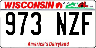 WI license plate 973NZF