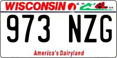 WI license plate 973NZG