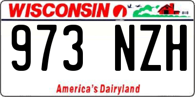 WI license plate 973NZH
