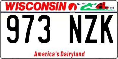WI license plate 973NZK