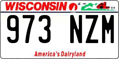 WI license plate 973NZM