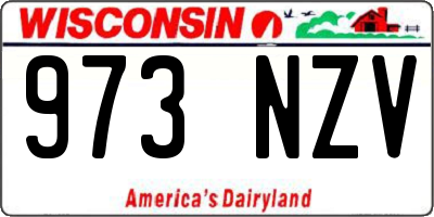 WI license plate 973NZV