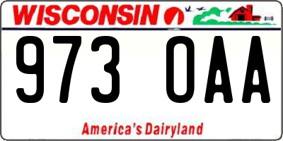 WI license plate 973OAA