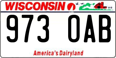 WI license plate 973OAB