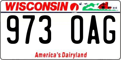 WI license plate 973OAG