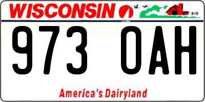 WI license plate 973OAH
