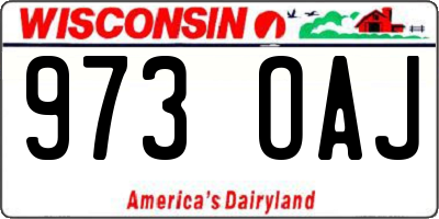 WI license plate 973OAJ