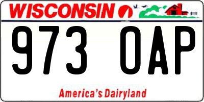 WI license plate 973OAP