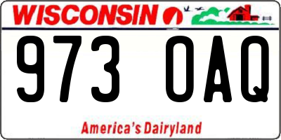 WI license plate 973OAQ