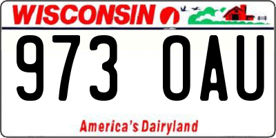 WI license plate 973OAU