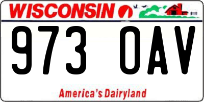 WI license plate 973OAV