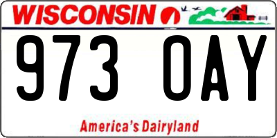 WI license plate 973OAY