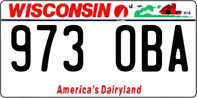 WI license plate 973OBA
