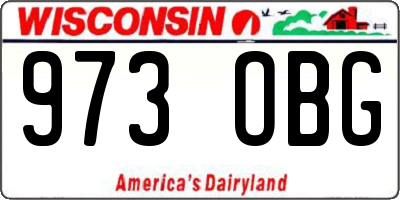 WI license plate 973OBG