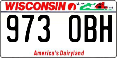 WI license plate 973OBH
