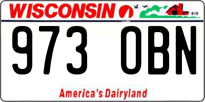 WI license plate 973OBN