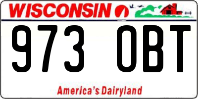 WI license plate 973OBT