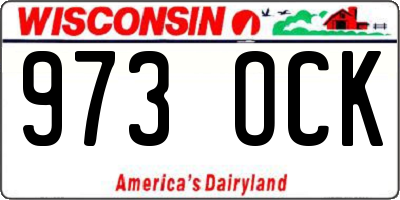 WI license plate 973OCK