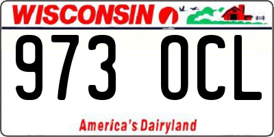 WI license plate 973OCL