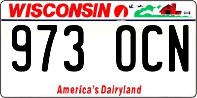 WI license plate 973OCN