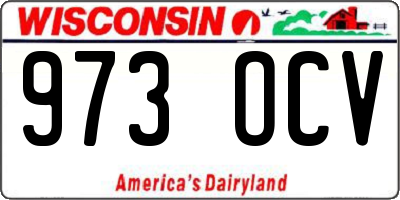WI license plate 973OCV