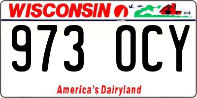 WI license plate 973OCY