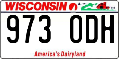 WI license plate 973ODH