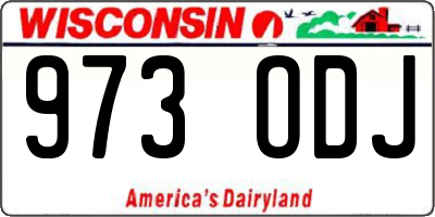 WI license plate 973ODJ