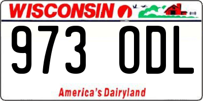 WI license plate 973ODL