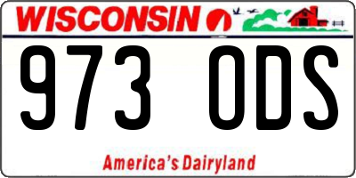 WI license plate 973ODS