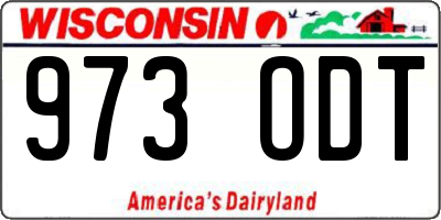 WI license plate 973ODT