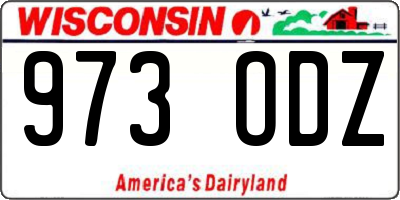 WI license plate 973ODZ