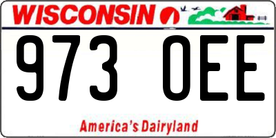 WI license plate 973OEE