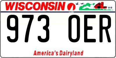 WI license plate 973OER
