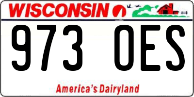 WI license plate 973OES